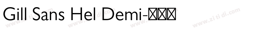Gill Sans Hel Demi字体转换